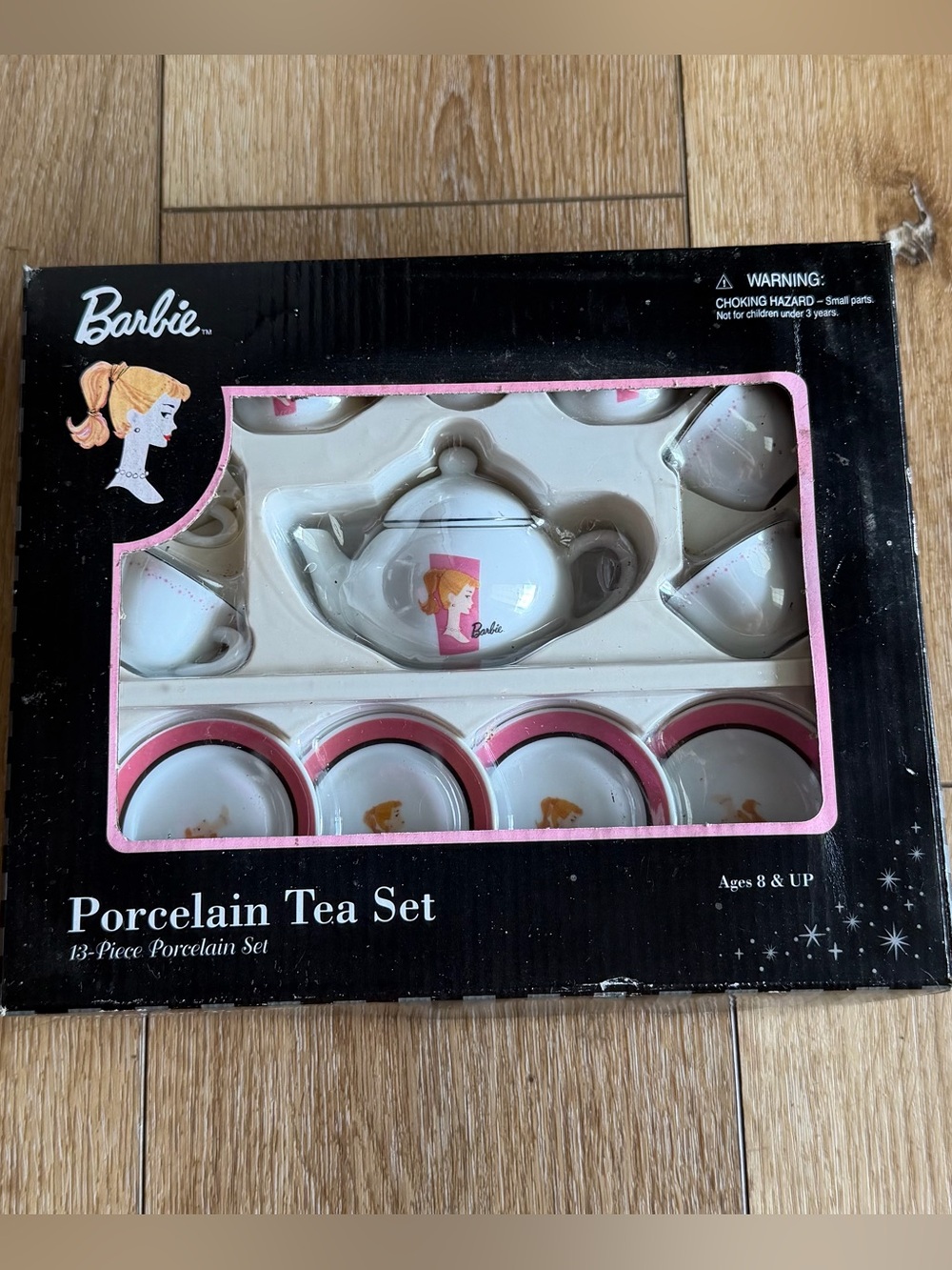 Vintage Barbie Tea Set - 13 Porcelain Pieces – 2001 Schylling